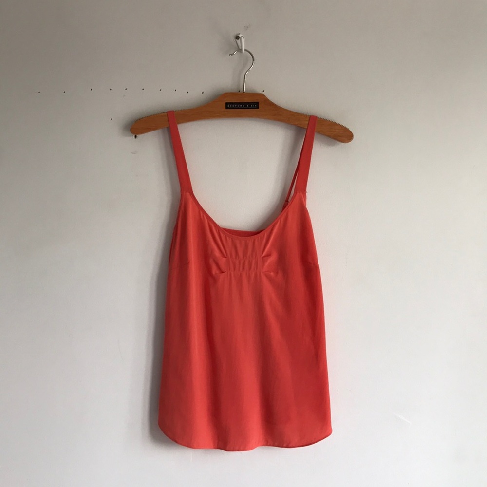 NOUGAT LONDON silk coral peach blouse